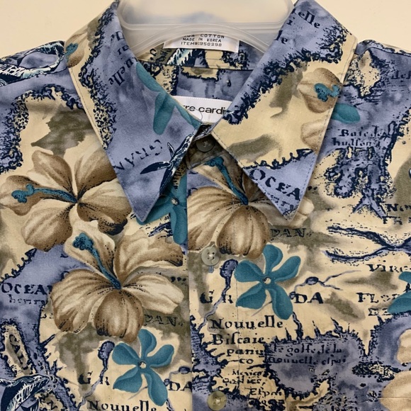 Pierre Cardin Hawaiian Shirt Size L - Picture 7 of 9